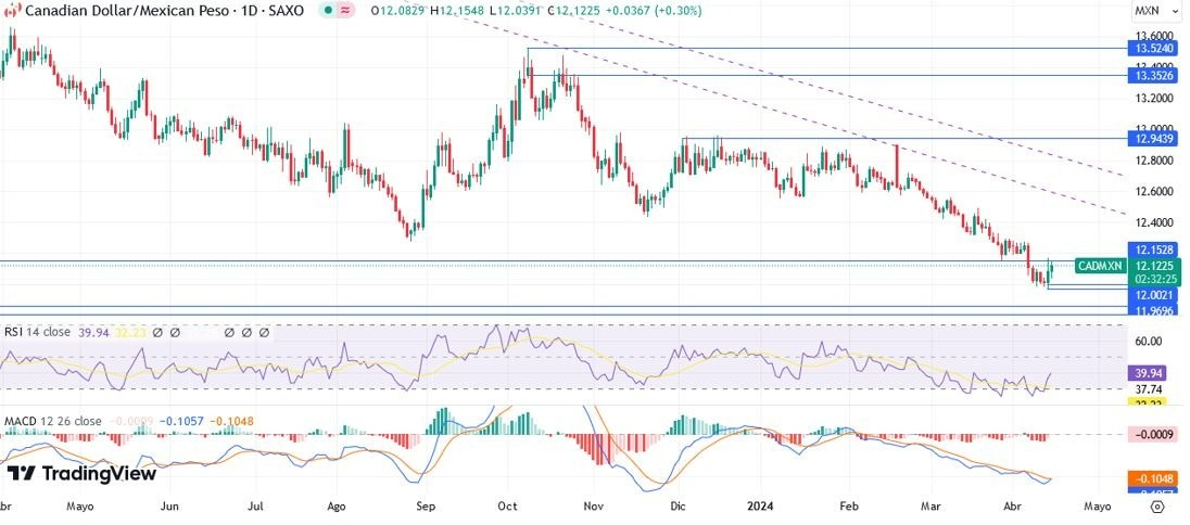 CAD/MXN Hoy: Pronóstico Hoy 16/04 Gráfico Diario | DailyForex.com CAD/MXN Hoy: Pronóstico Hoy 16/04 Gráfico Diario | DailyForex.com