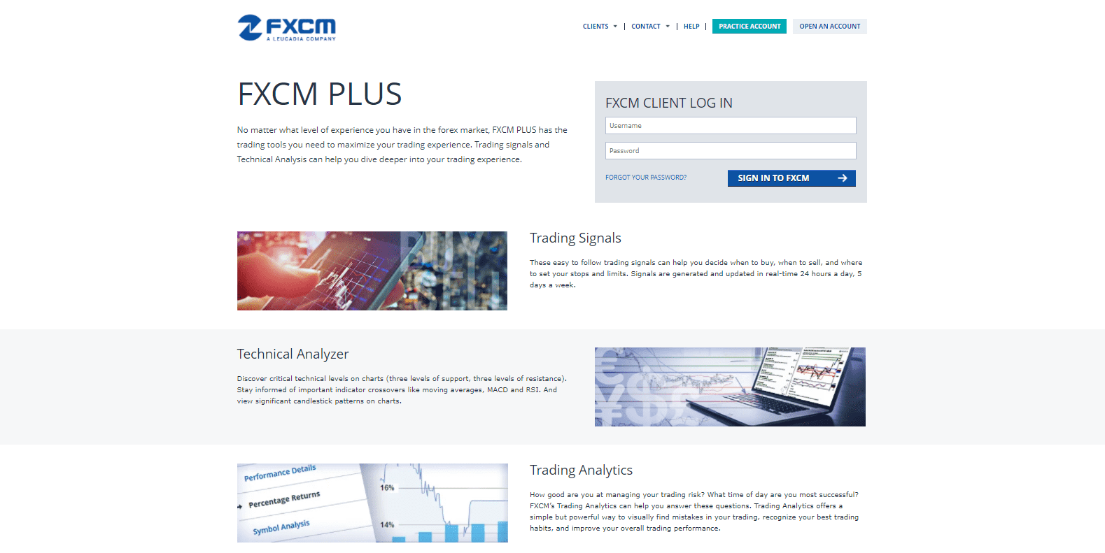 FXCM research portal