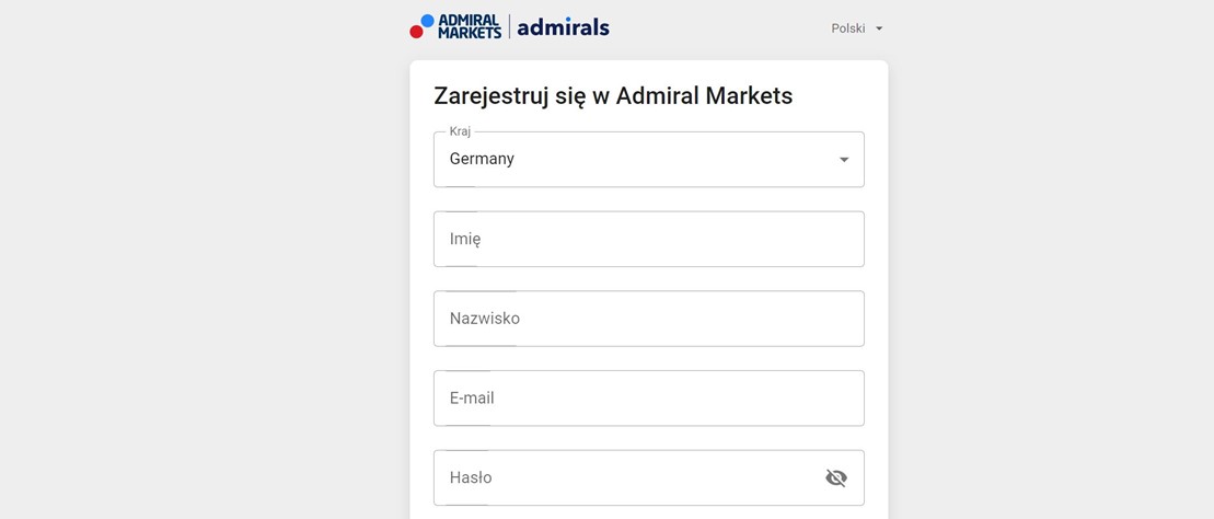 Otwieranie rachunku w Admiral Markets