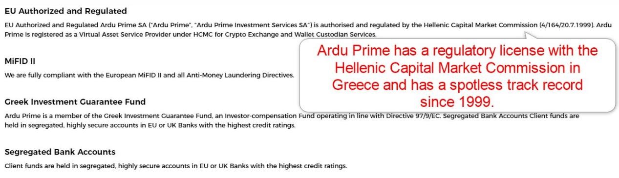 Ardu Prime Regulation Ardu Prime Regulation