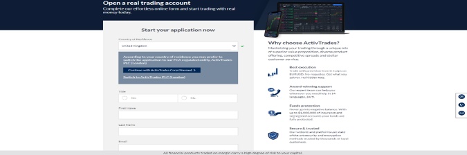 Apertura de Cuenta de ActivTrades Apertura de Cuenta de ActivTrades