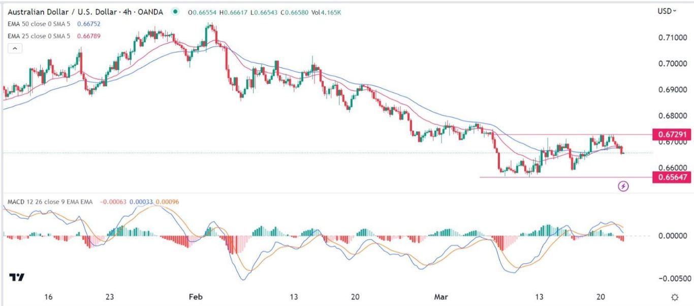 الرسم البياني اليومي لزوج الدولار الأسترالي/الدولار الأمريكي