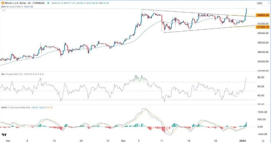 Gráfico de la Señal Forex BTC/USD