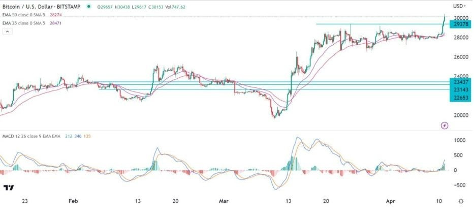 Gráfico de la Señal Forex BTC/USD