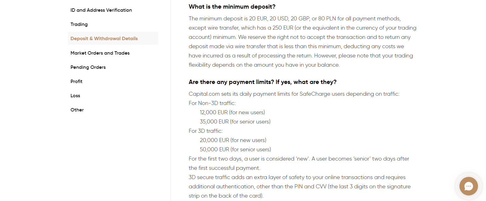 Capital.com Review daily payment limits