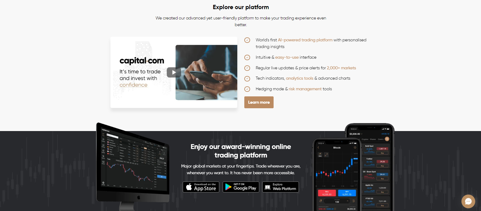 Capital.com Review proprietary platform