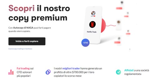 Recensione di NAGA –  Informazioni su Copy Premium