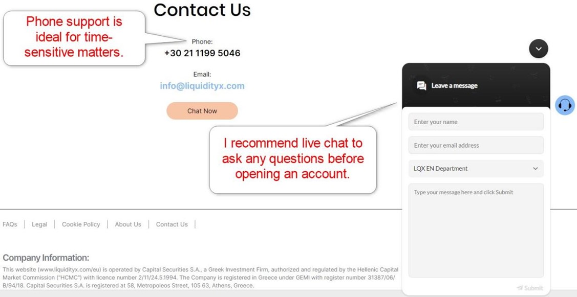 LiquidityX Customer Support LiquidityX Customer Support