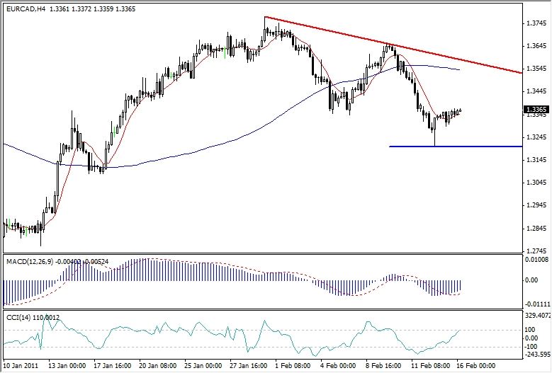 EUR-CAD Currency Pair Analysis, February 16, 2011