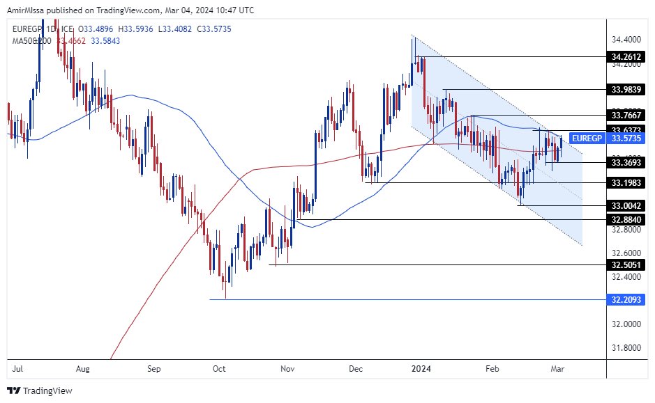 الرسم البياني اليومي لزوج اليورو مقابل الجنيه المصري الرسم البياني اليومي لزوج اليورو مقابل الجنيه المصري
