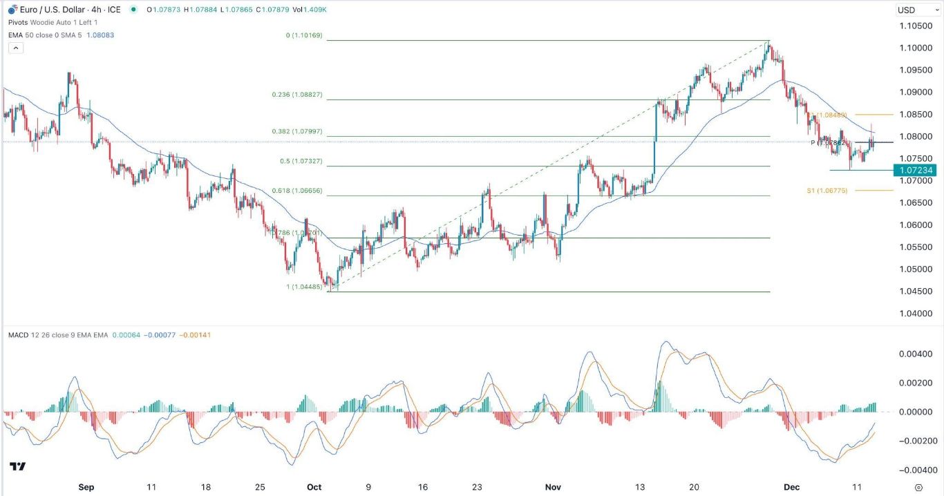 الرسم البياني اليومي لليورو مقابل الدولار الأمريكي