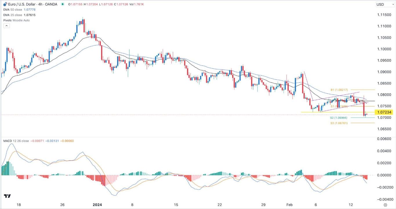 الرسم البياني اليومي لليورو مقابل الدولار الأمريكي