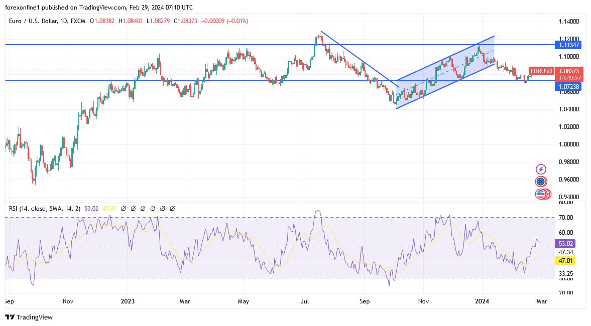 EUR/USD Analysis Today - 29/02: Dollar Rises Before Data (Graph)