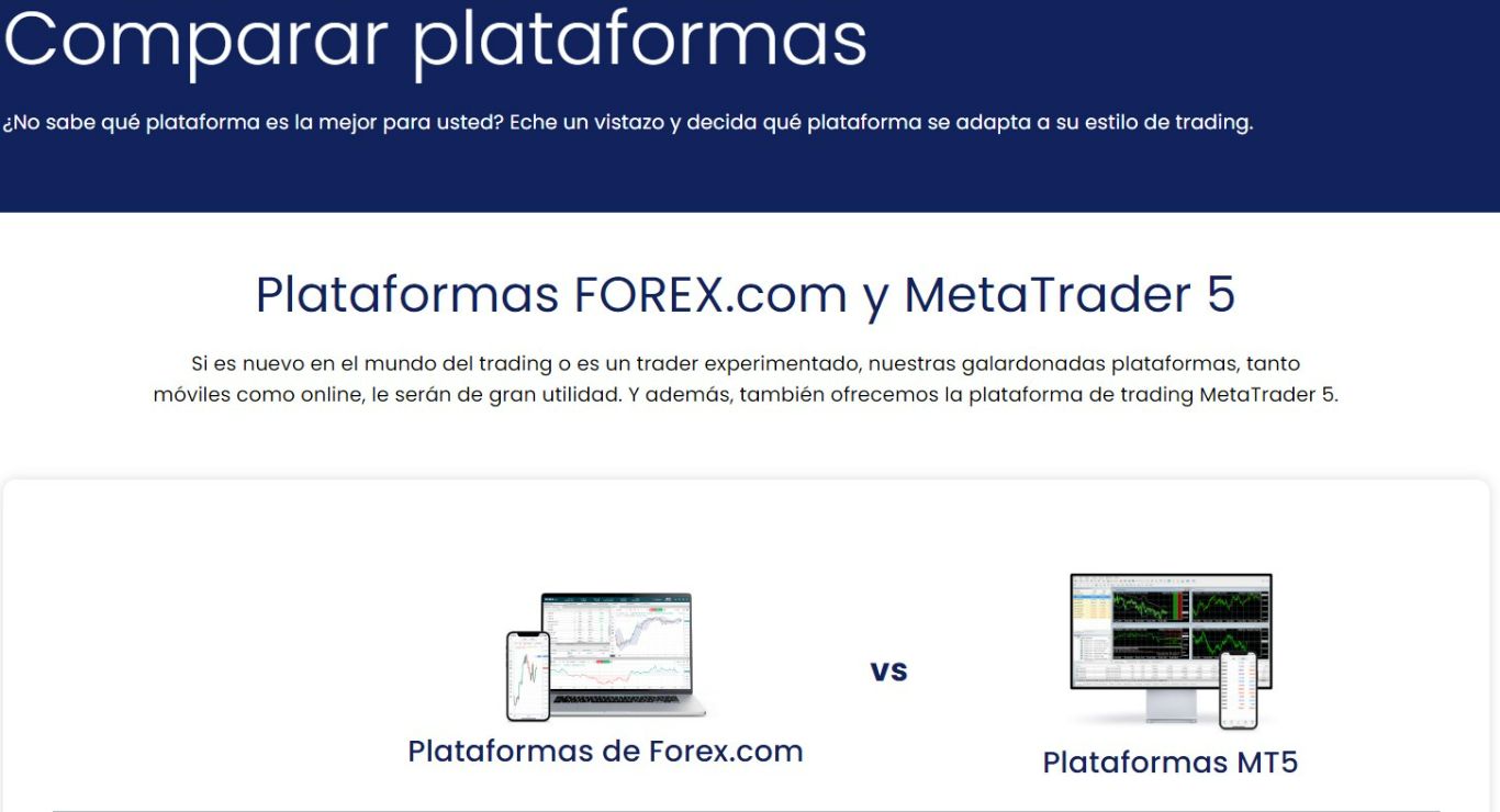 Forex.com - Comparar Plataformas