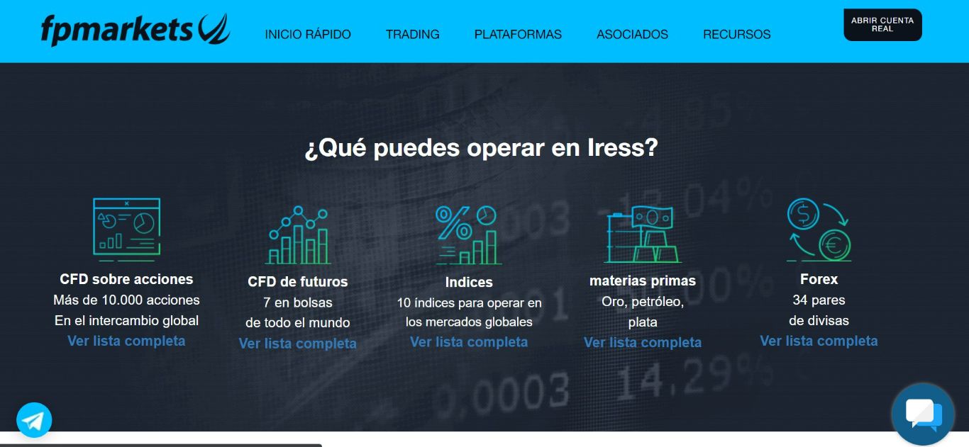 FP Markets - Plataforma de trading Iress FP Markets - Plataforma de trading Iress