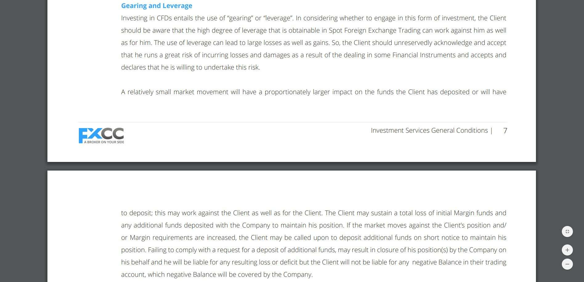 FXCC Pricing FXCC Pricing