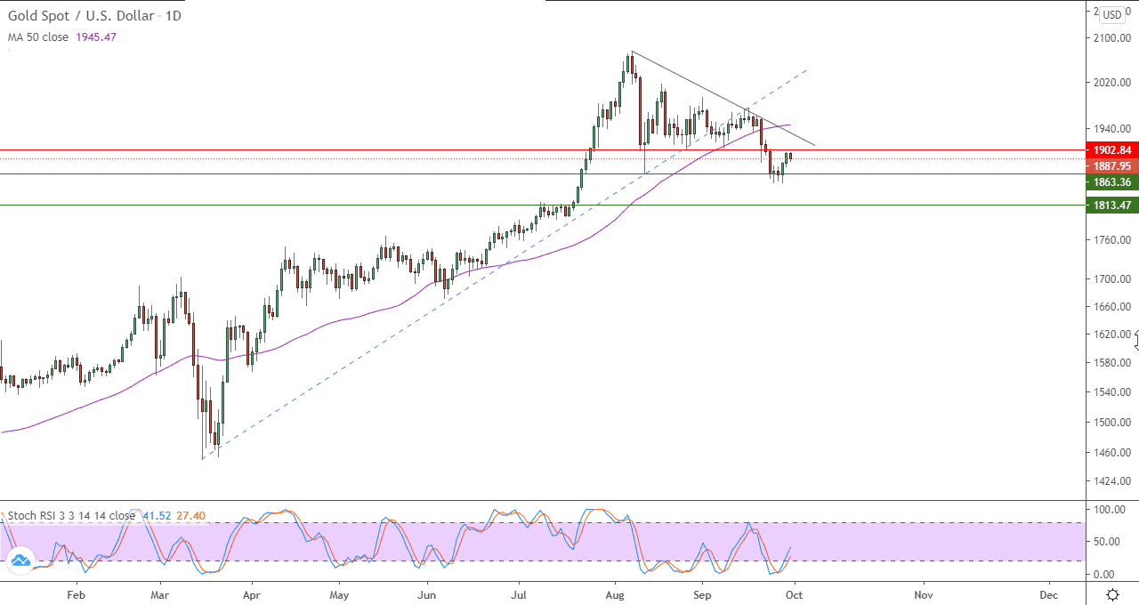 الرسم البياني اليومي للذهب الرسم البياني اليومي للذهب