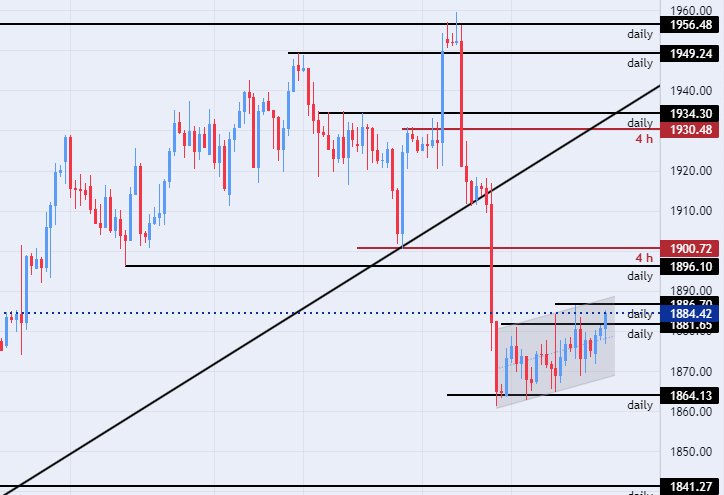 الرسم البياني اليومي للذهب