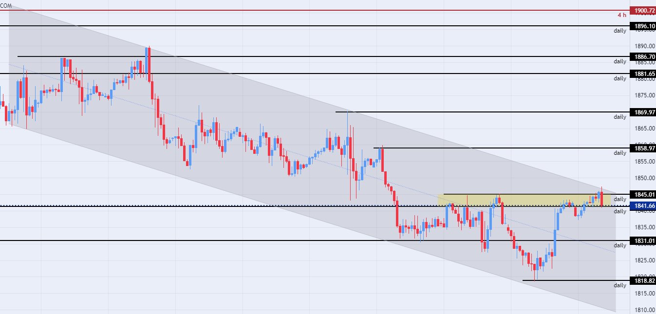 الرسم البياني اليومي للذهب