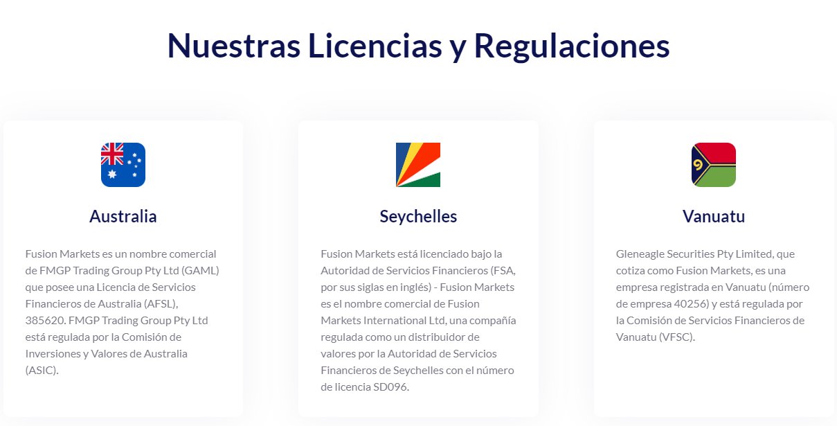 Regulación y Seguridad Fusion Markets