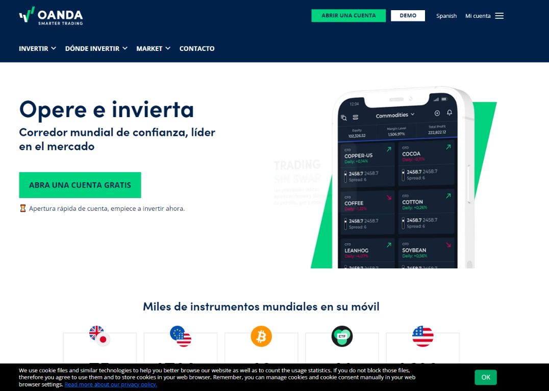 OANDA pag principal OANDA pag principal