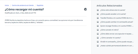 Depósitos y Retiros de iForex Depósitos y Retiros de iForex