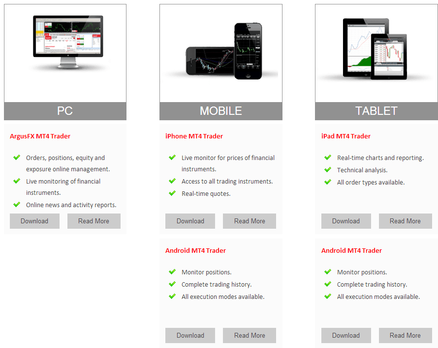 ArgusFX Trading Platforms ArgusFX Trading Platforms