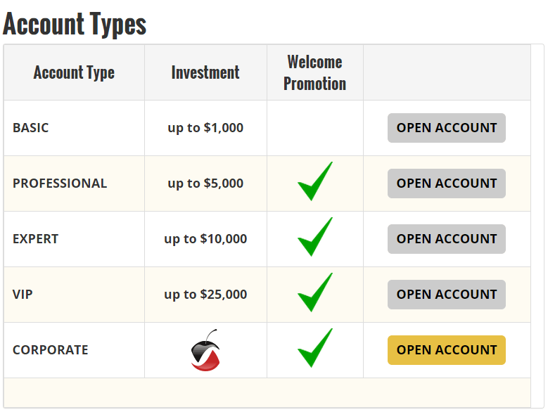 CherryTrade Account Types CherryTrade Account Types