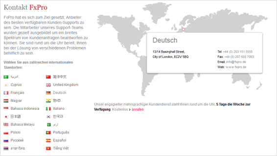 FxPro Contacts FxPro Contacts