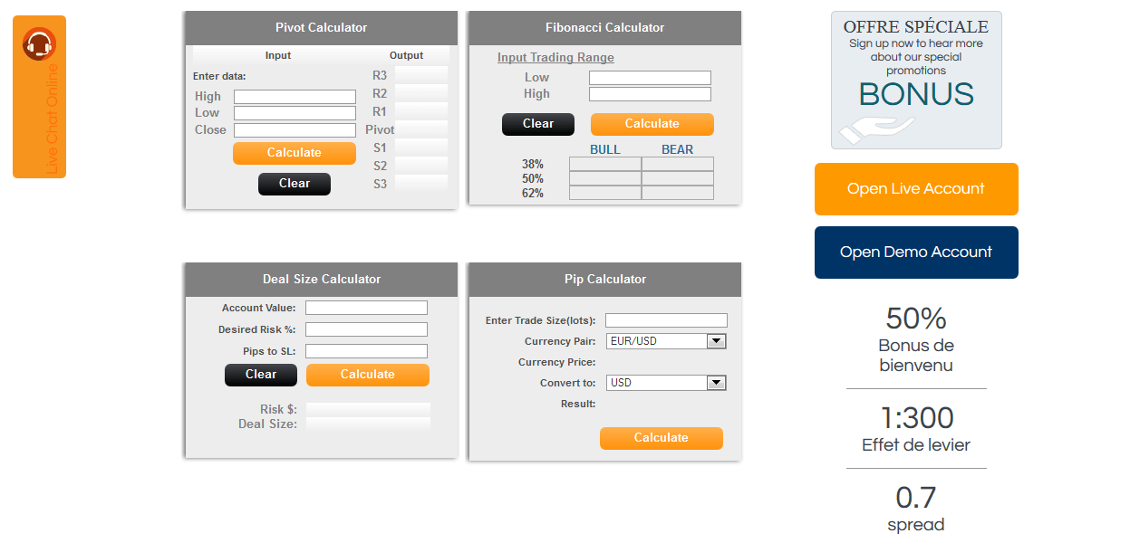 SunbirdFX Calculators