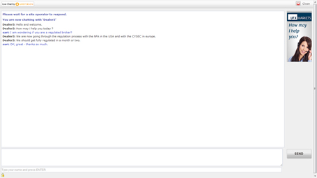 Chat avec UFX Markets