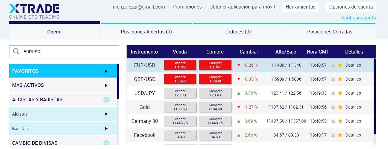 XTrade Positions XTrade Positions