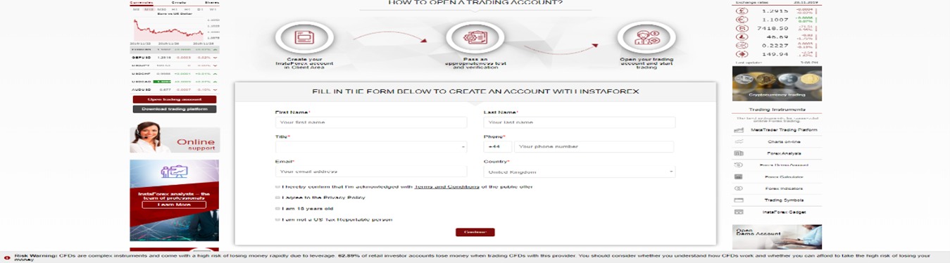 Como Abrir una Cuenta InstaForex