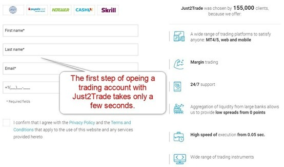Just2Trade Account Opening Just2Trade Account Opening