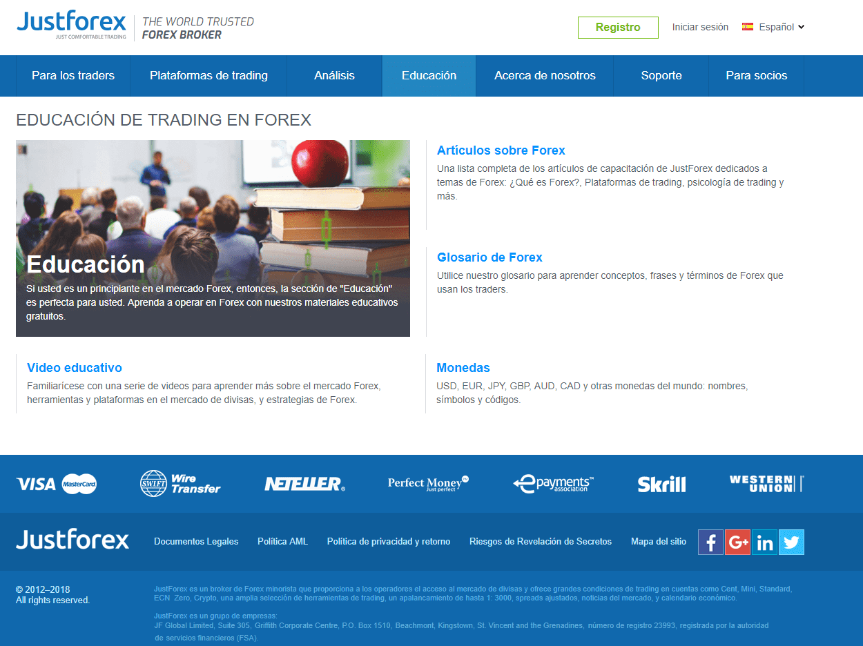 JustForex Educación JustForex Educación