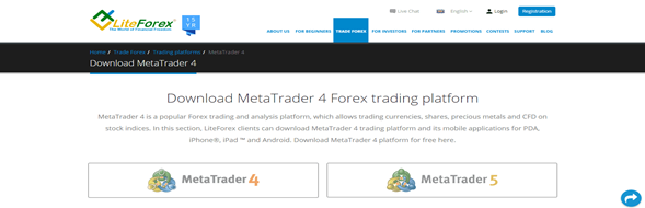 Plataformas de Trading de LiteForex