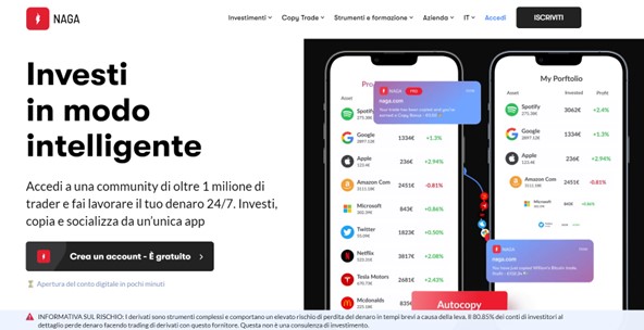 Recensione di NAGA – Pagina iniziale