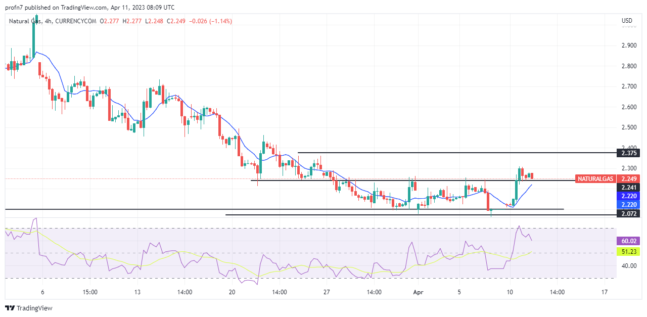 الرسم البياني اليومي للغاز الطبيعي