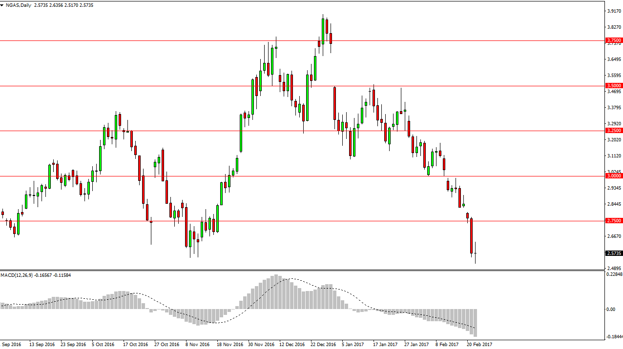 الرسم البياني اليومي للغاز الطبيعي