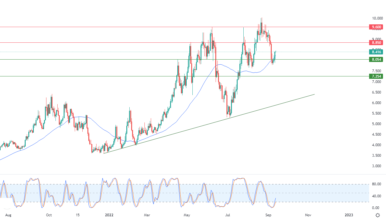 الرسم البياني اليومي للغاز الطبيعي