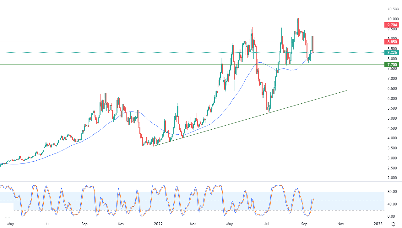 الرسم البياني اليومي للغاز الطبيعي