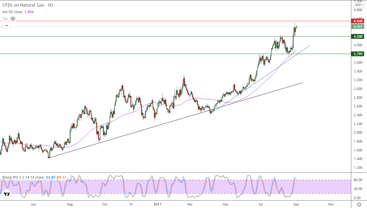 الرسم البياني اليومي للغاز الطبيعي الرسم البياني اليومي للغاز الطبيعي