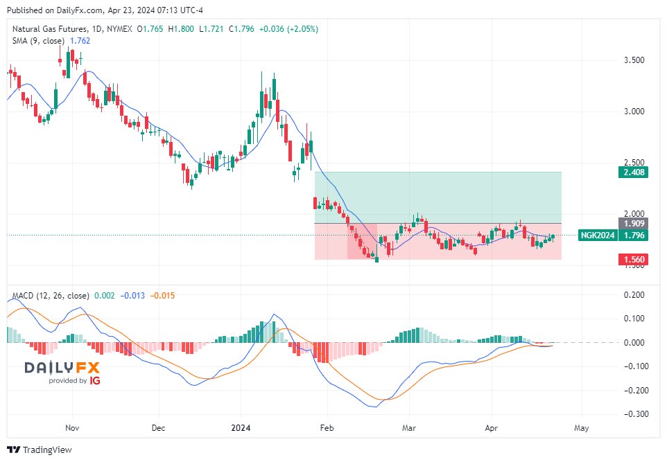 سعر الغاز الطبيعي على الإطار الزمني اليومي سعر الغاز الطبيعي على الإطار الزمني اليومي