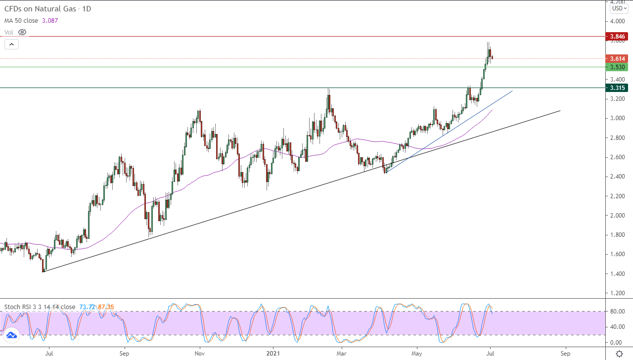 الرسم البياني اليومي للغاز الطبيعي الرسم البياني اليومي للغاز الطبيعي