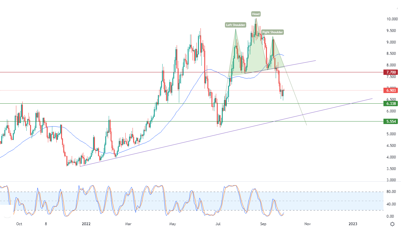 الرسم البياني اليومي للغاز الطبيعي
