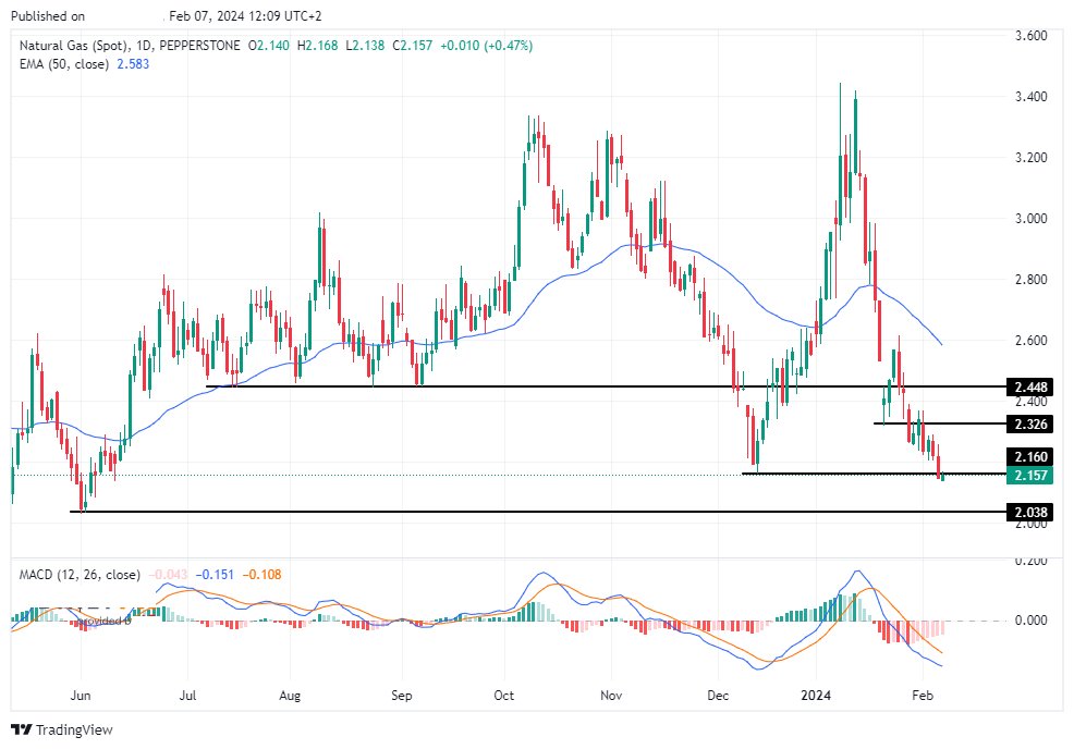 سعر الغاز الطبيعي على الإطار الزمني لليوم سعر الغاز الطبيعي على الإطار الزمني لليوم
