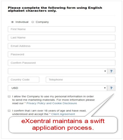 eXcentral Account Opening eXcentral Account Opening