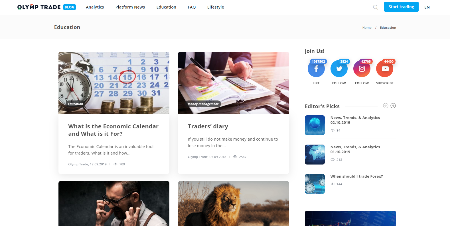 OlympTrade Education