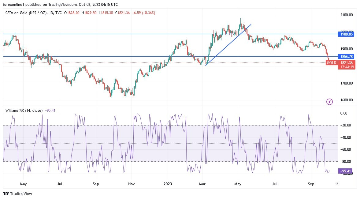 Gráfico del Análisis Técnico XAU/USD  Gráfico del Análisis Técnico XAU/USD