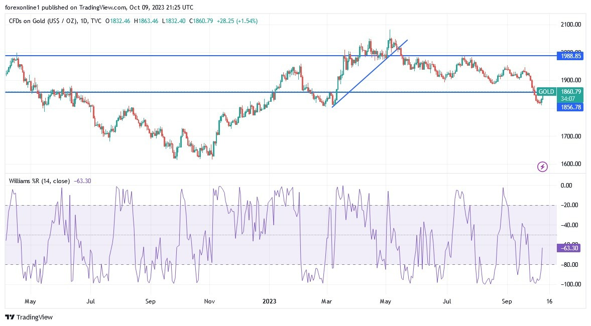 Gráfico del Análisis Técnico XAU/USD Gráfico del Análisis Técnico XAU/USD